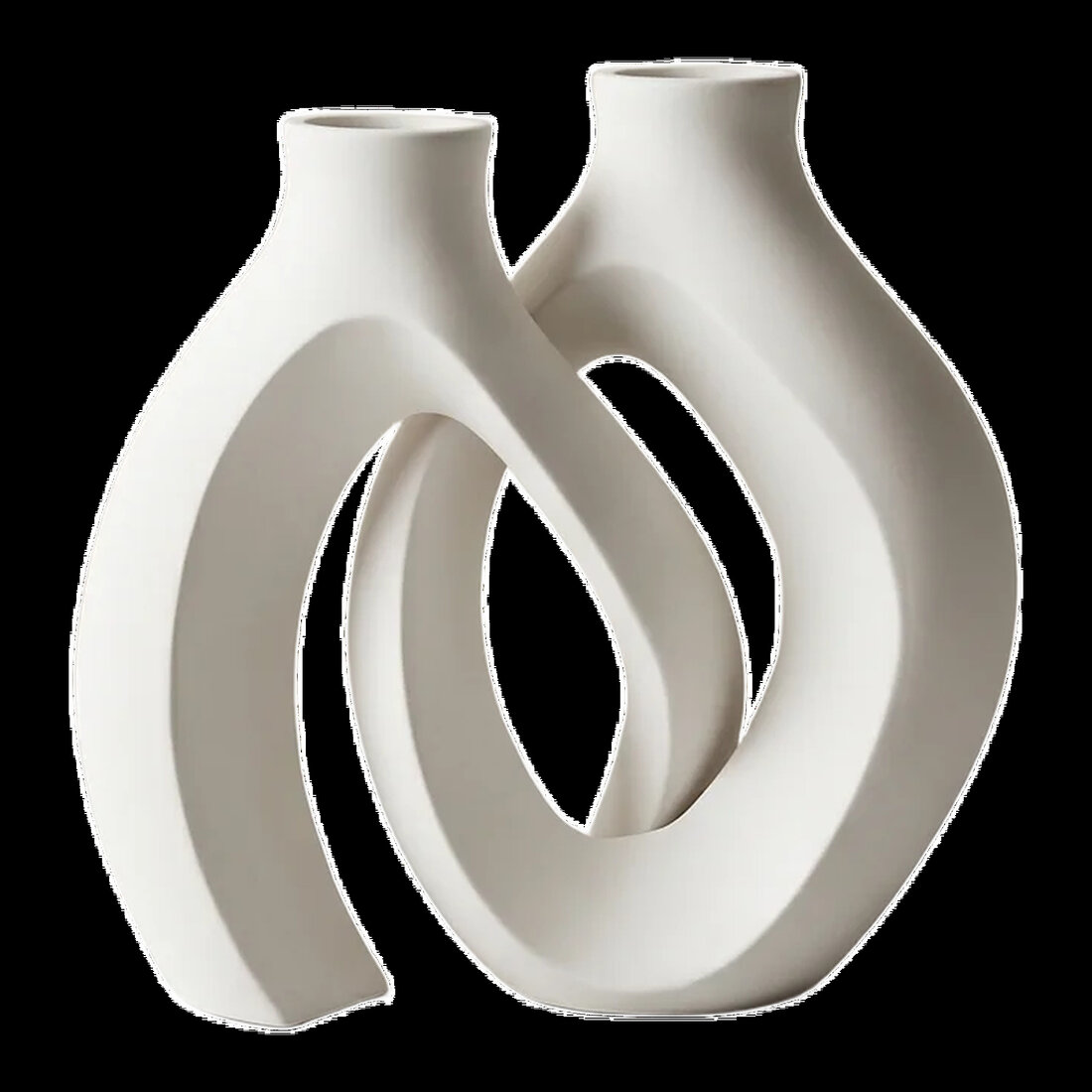 Modern Twisted Vase — White